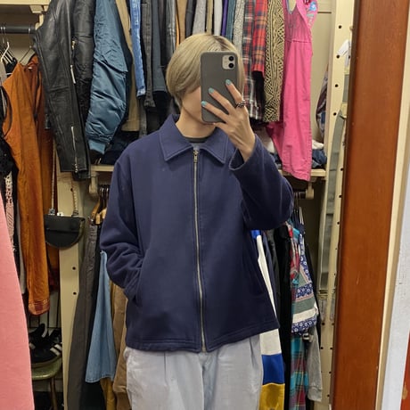 [USED] NAVY SWEAT JACKET！
