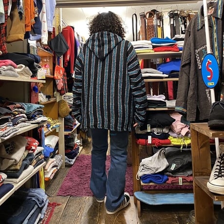 [USED]  MEXICAN PARKA 💧BLUE×RED