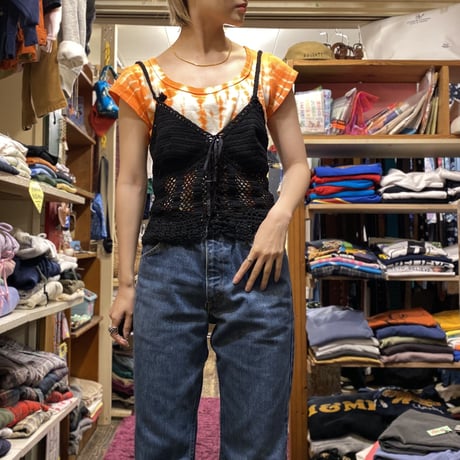 [USED] クロシェットBLACKビスチェ♡
