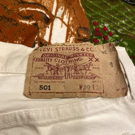 [USED] UK Levi's 501 WHITE