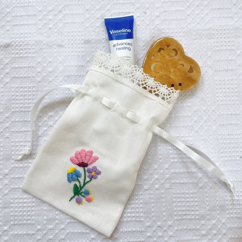 ハンガリー刺繍キット 小さな巾着 刺繍枠つき | Bahar Shop