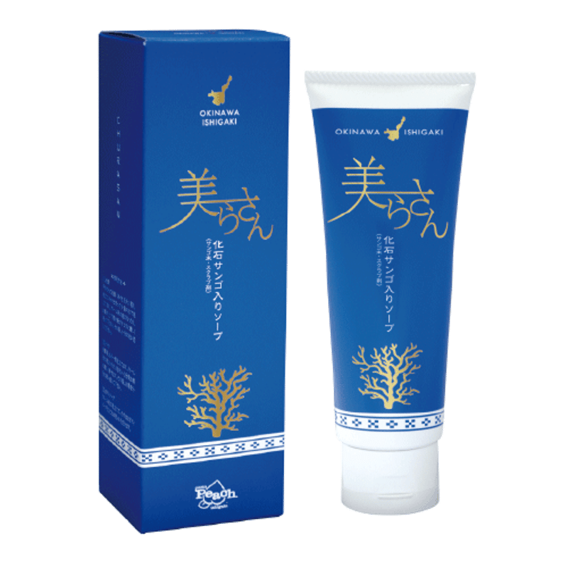 美らさん 化石サンゴ配合 洗顔ソープ | 美らPeach.-石垣島-