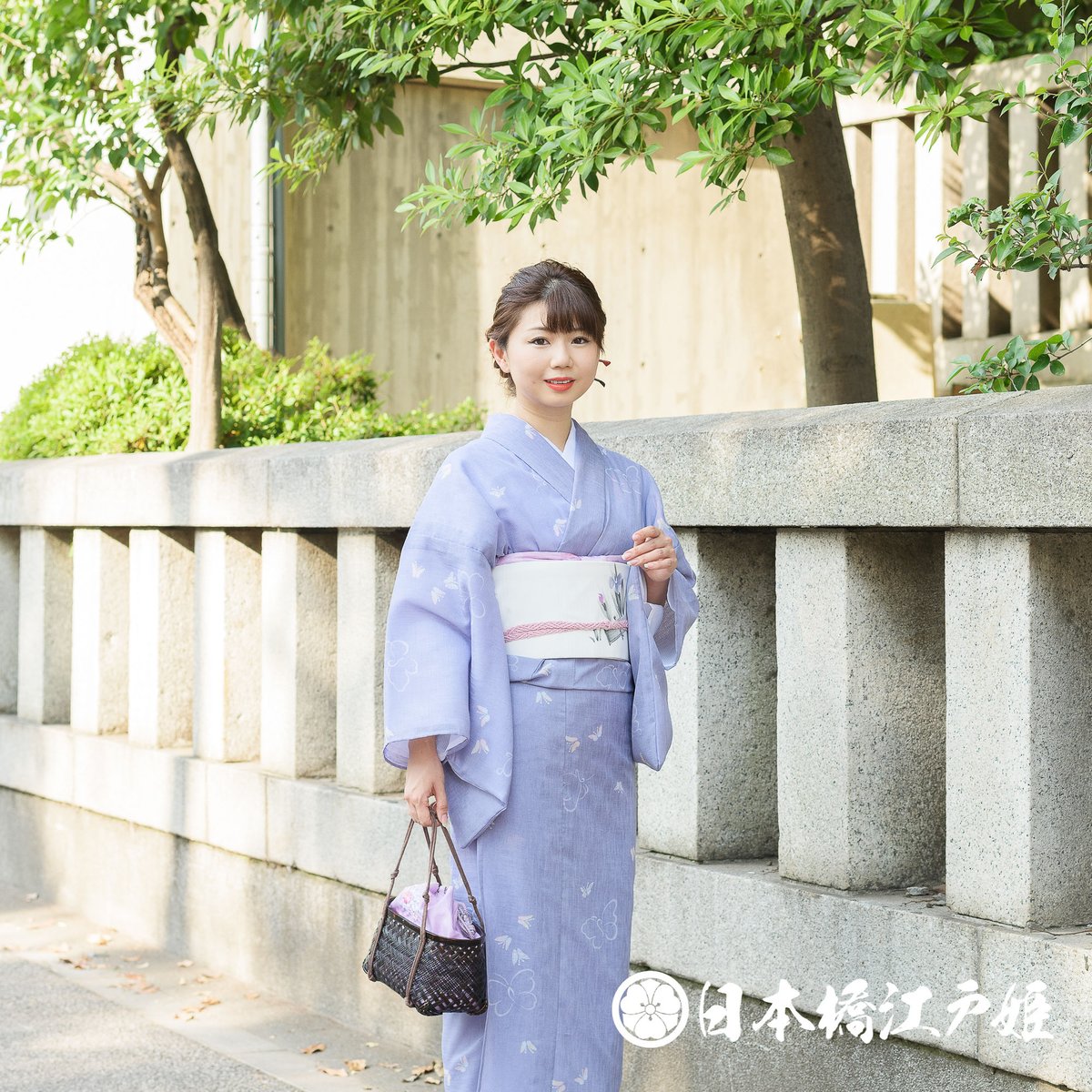 江戸文様作家 山下鷹氏作 訪問着 袷 正絹 樹木 17号 L kim16