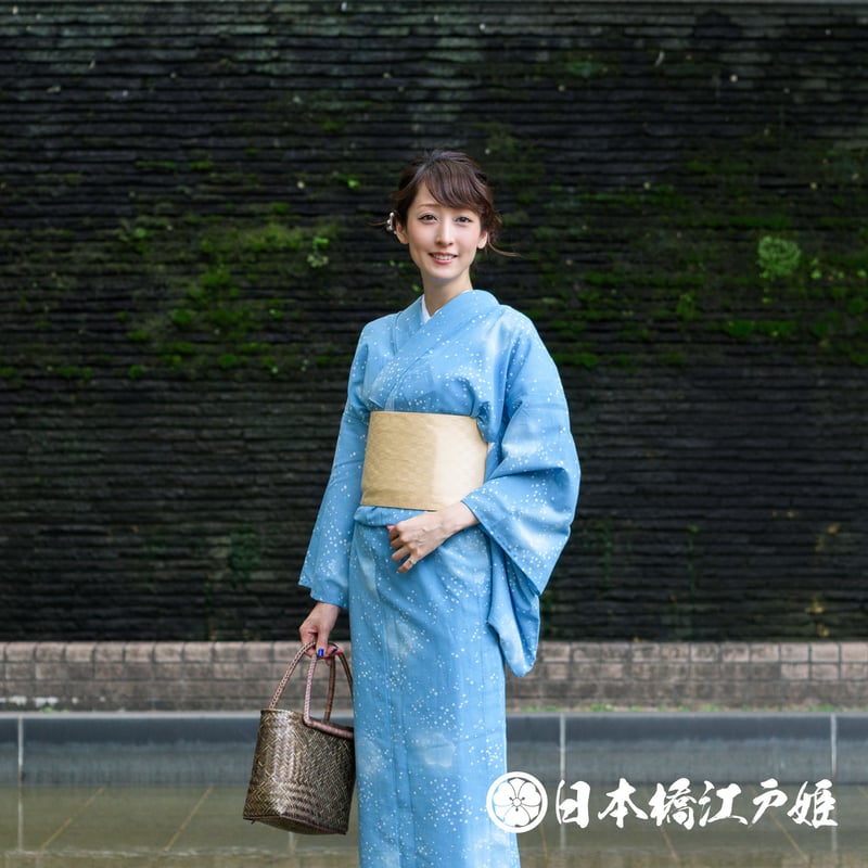 c-686小紋絽夏身丈165.5裄70袖497-19