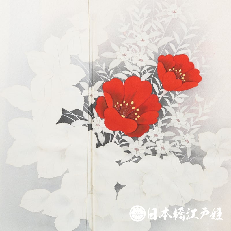 京友禅 青い 付下げ 美しい花に宝尽し 着物 正絹 紋なし 袷 広衿 京友禅 青い 付下げ 美しい花に宝尽し 着物 正絹 紋なし 袷 広衿