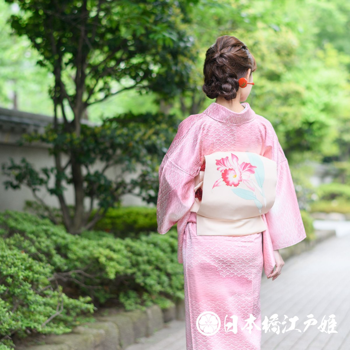 えり 夏帯 絽 作家物 落款印 紫陽花 ピンク 名古屋帯 NO-1047 夏帯 絽 作家物 落款印 紫陽花 ピンク 名古屋帯 NO-1047