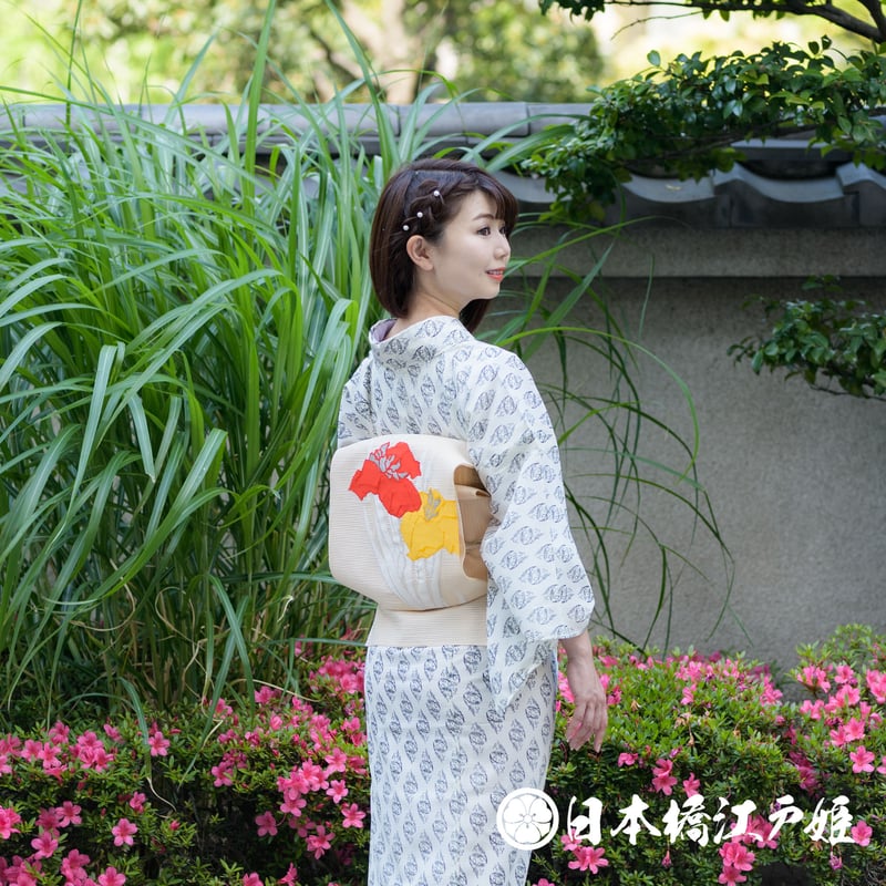 お値下げ】名古屋帯 花 名古屋仕立て 着物 なじめ 