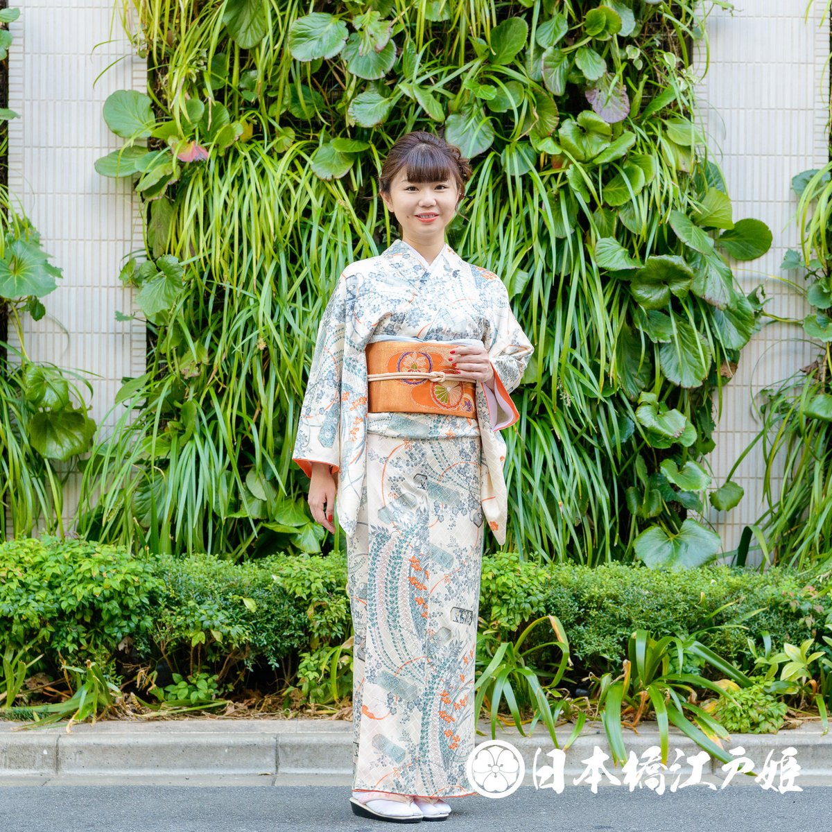江戸小紋・小花散らし紋様キリバメ風小紋】☆きもののやまと謹製