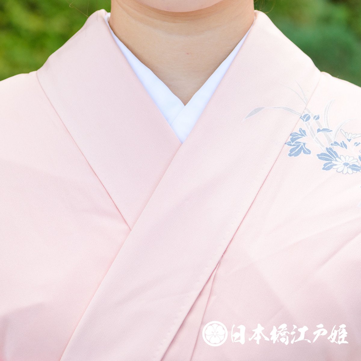0320 訪問着 正絹 袷 薄ピンク 扇面 枝梅 牡丹 鶴 金彩 身丈 0320 訪問着 正絹 袷 薄ピンク 扇面 枝梅 牡丹 鶴 金彩 身丈