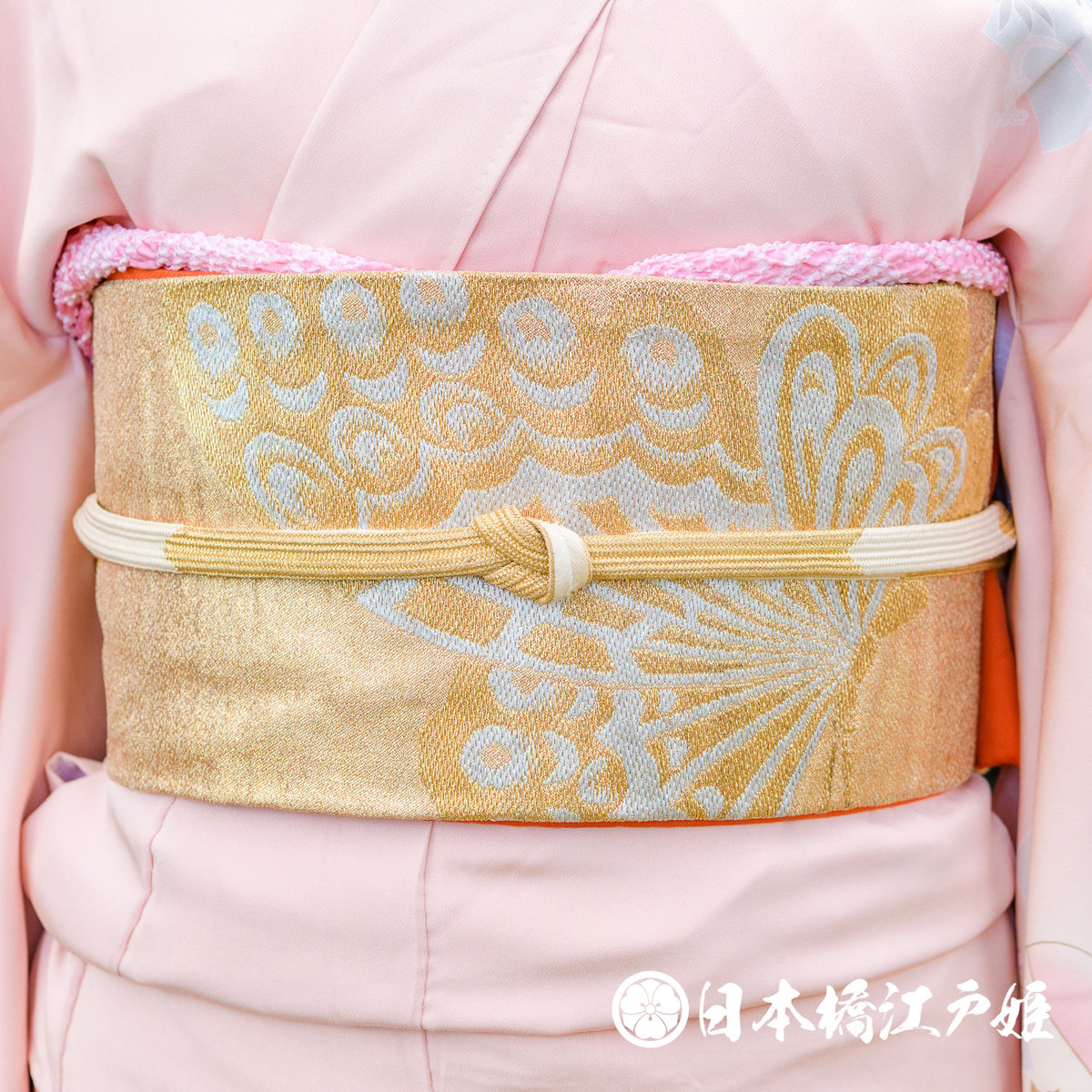 pk387 正絹 紗綾形 カゴメ 甘酸っぱ 蝶々 金糸 フォーマルな袋帯 六通