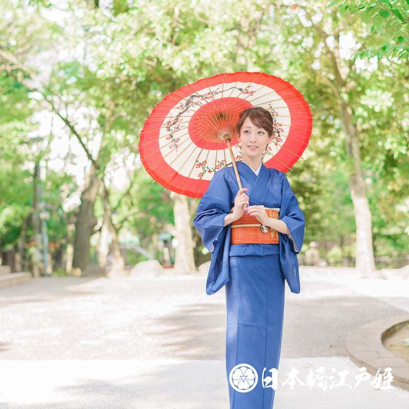 新品「日本の夏」日本製☆綿生地幅広仕様工芸七宝文藍濃淡