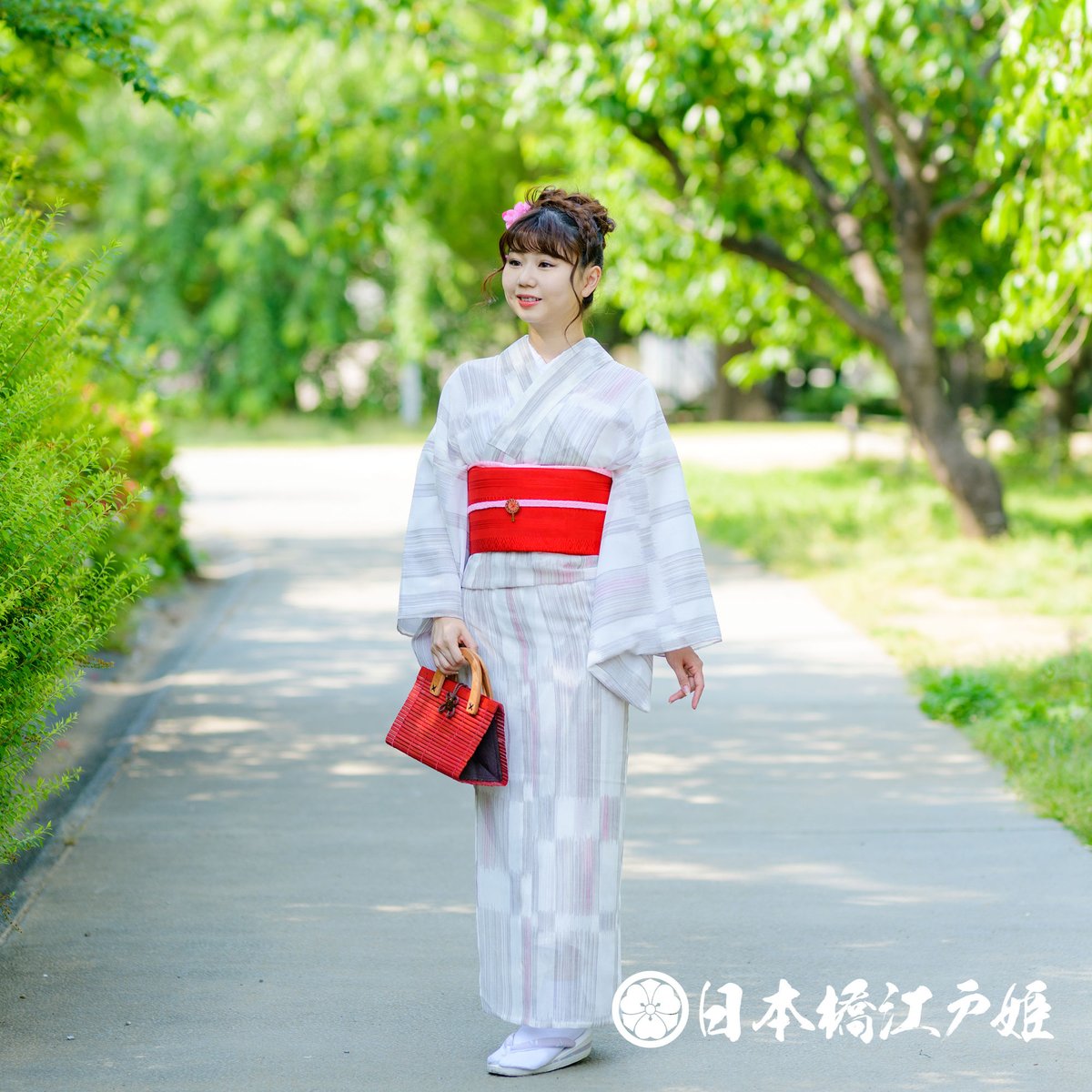 夏物 帯反物 新古品 リサイクル 正絹 紗 未仕立て 博多織 ラベル付き  