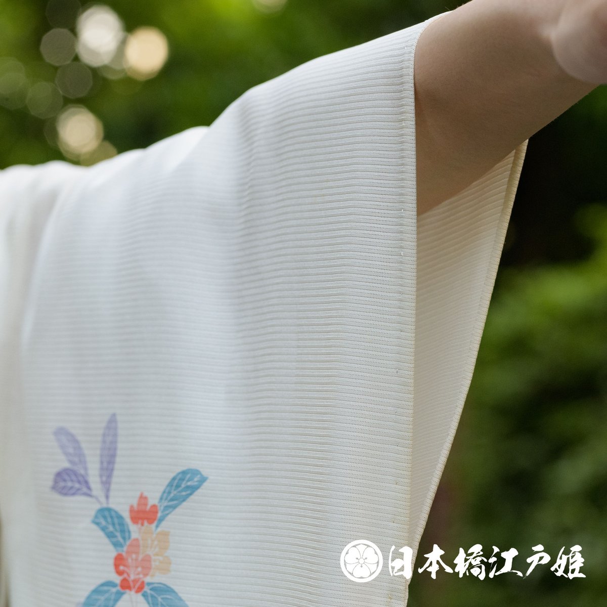 絽 付け下げ 金駒刺繍 （0546 夏物 付け下げ 単衣 駒絽 白