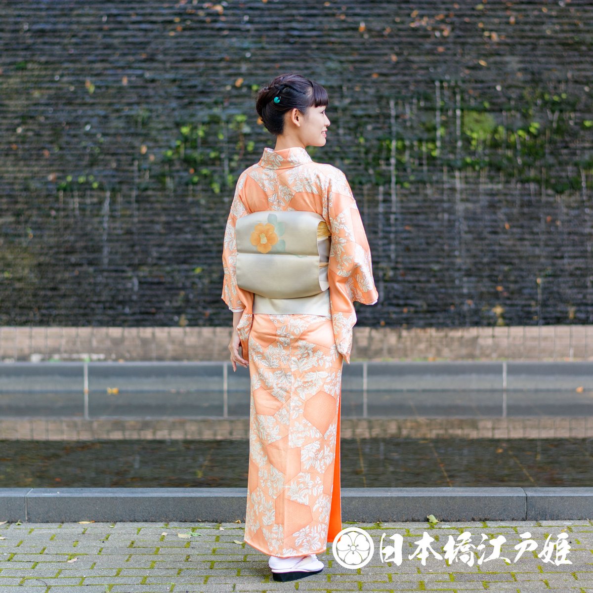 2234縦縞小紋 袷単品 芳しく