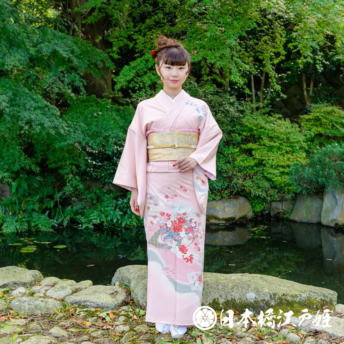 0320 訪問着 正絹 袷 薄ピンク 扇面 枝梅 牡丹 鶴 金彩 身丈 0320 訪問着 正絹 袷 薄ピンク 扇面 枝梅 牡丹 鶴 金彩 身丈