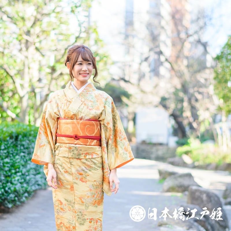正絹 作家もの 落款入 江戸小紋着物(袷・橘)小柄さん向け 正絹 作家もの 落款入 江戸小紋着物(袷・橘)小柄さん向け