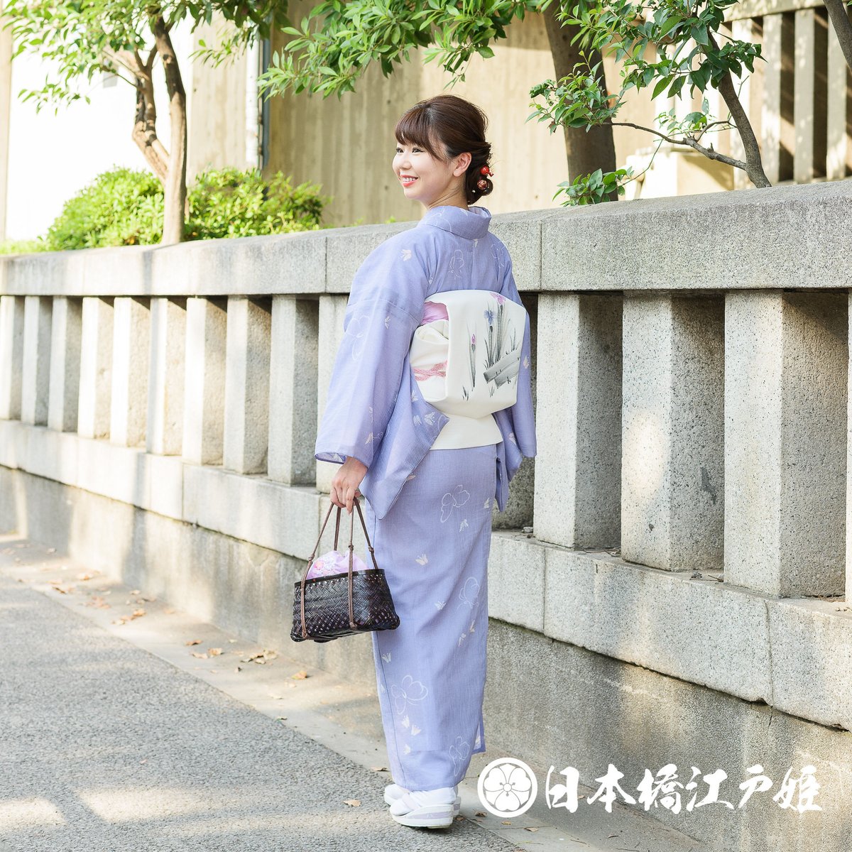 5k866 着物　夏物　薄物　絽　小紋　蝶　青　白　ピンク　黄色　柄物　和装 5k866 着物夏物薄物絽小紋蝶青白ピンク黄色柄物和装