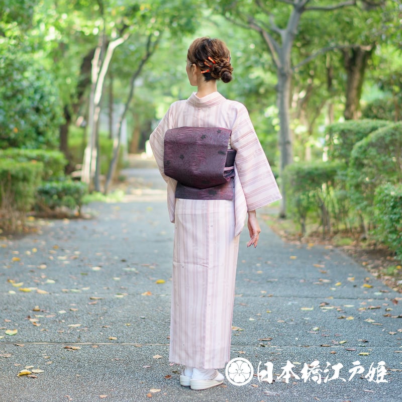 夏物# 絽附下 淡い ドロンワーク 鳳凰柄 適用身長162cm 位 正絹 10686 