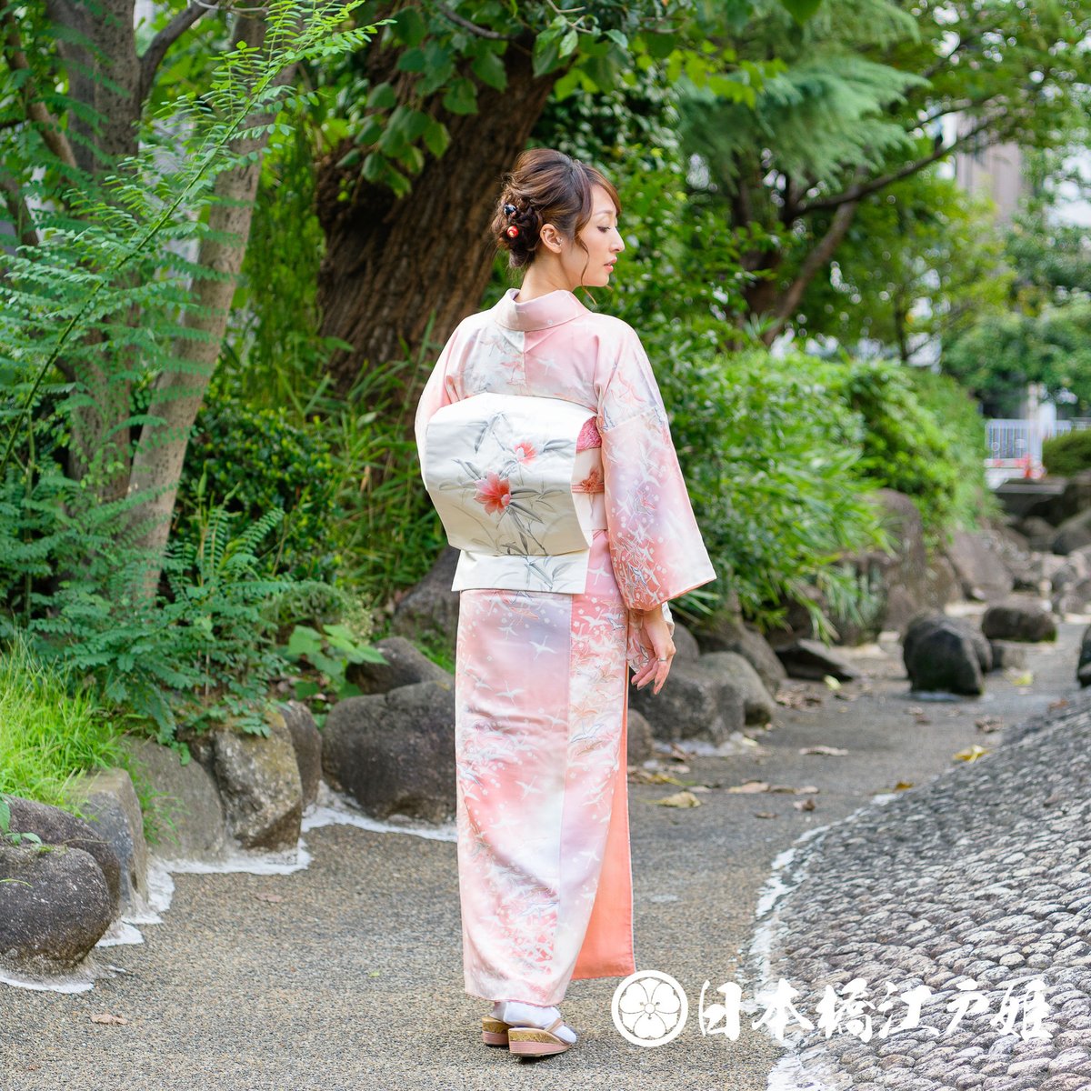 【なでしこ】正絹　袋帯　お太鼓柄　総刺繍　更紗　唐花　o1289なでしこ着物