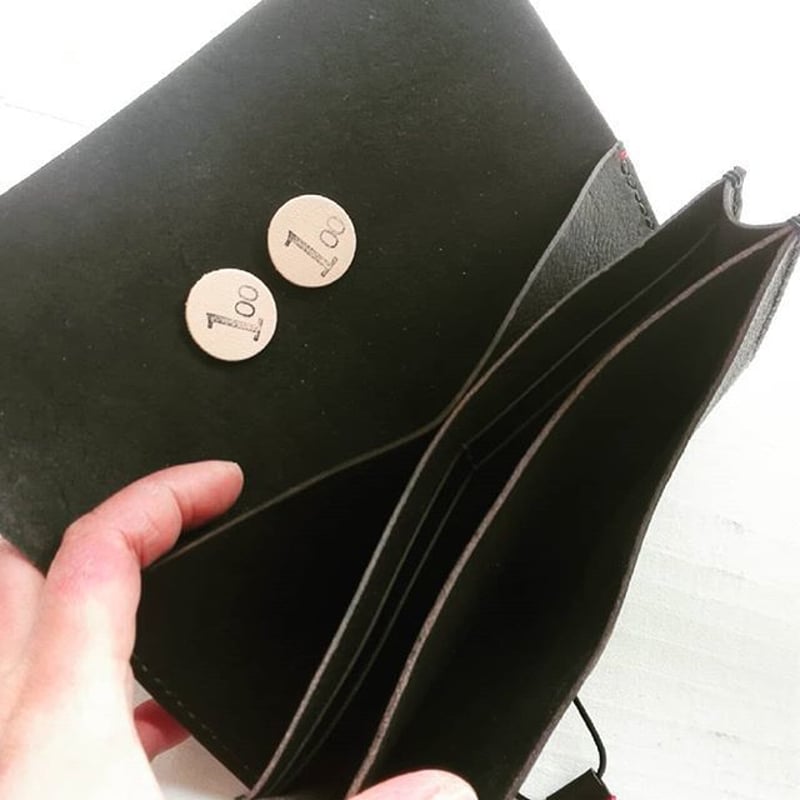 スリム長財布 〈青〉 楽天市場】サメ革 L字ファスナー 長財布 / L字 ロングウォレット