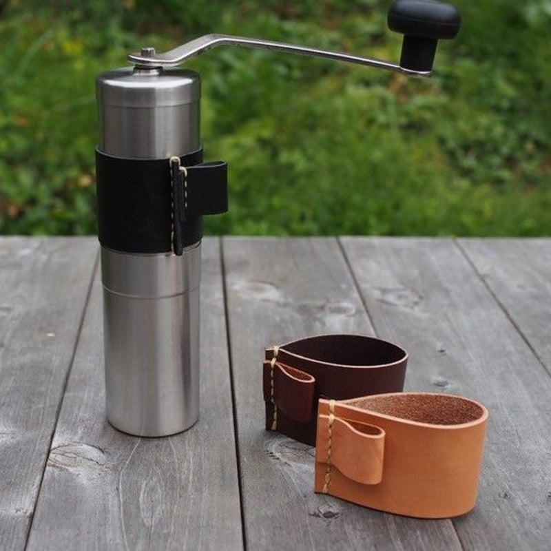 ポーレックスコーヒーミル革カバー | 木と革 aoyama