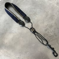 #4 FRINGE_NAVY_Suede Saxophone Strap