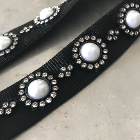 #6 Rhinestone_Pearl Saxophone Strap