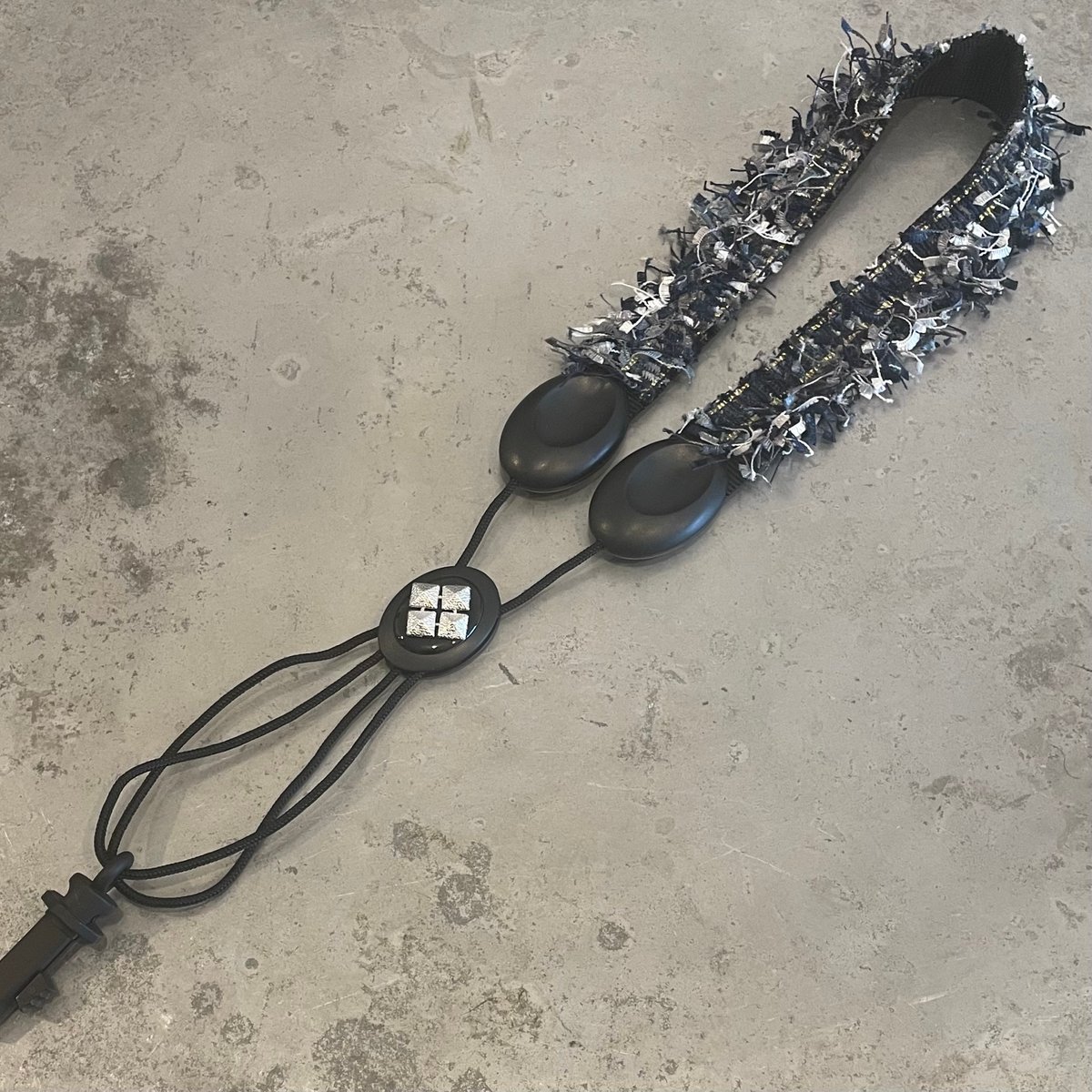 4 FRINGE_Blue_Tweed Saxophone Strap More Shi...