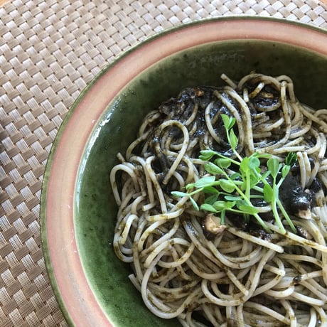 おひさま椎茸とつた金海苔の和風黒パスタ（2人前）