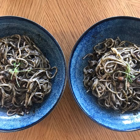 おひさま椎茸とつた金海苔の和風黒パスタ（2人前）