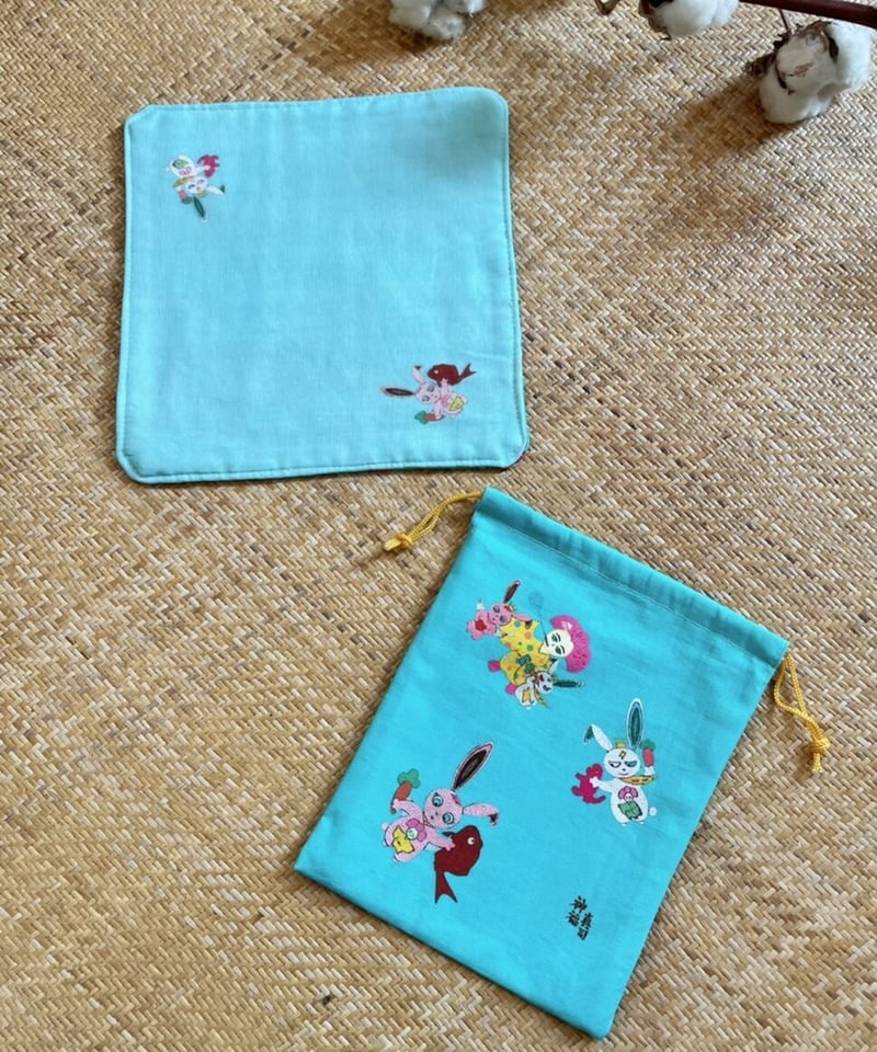 巾着・ハンカチ 三姉妹 | 画家 大杉真司 はんなり舞妓グッズ stores