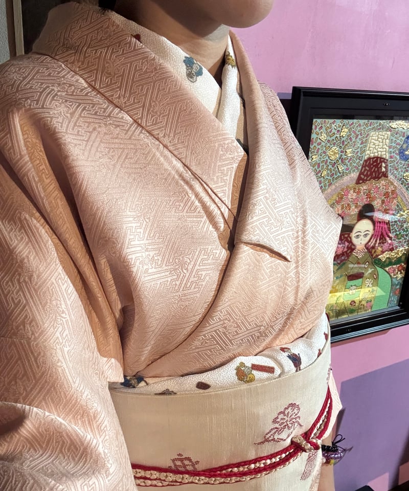 舞妓と七福神」洗える半襟＋帯揚げセット 《同時購入のみ》送料無料