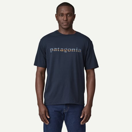 patagonia 37776 メンズ・'73 テキスト・ロゴ・オーガニック・Tシャツ (PATAGONIA25010)
