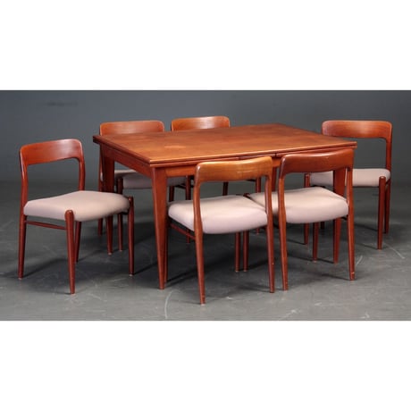 Model 15A Dining Table Teak by N.O. Møller For J.L. Møller
