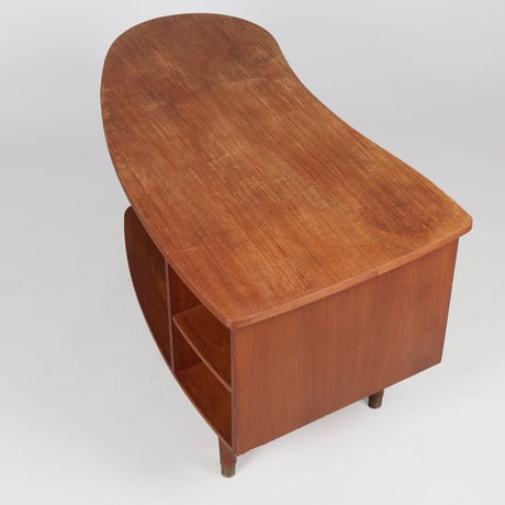 【Vintage】Model 54 Kidiny Desk Teak  By Kai Kristiansen (5)
