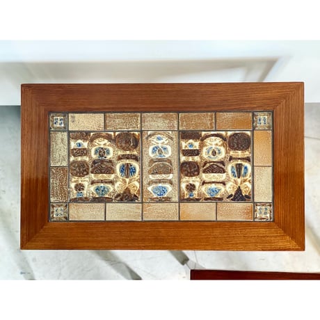 “Baca" Tile Top   Nest Table Set of 3 Rosewood