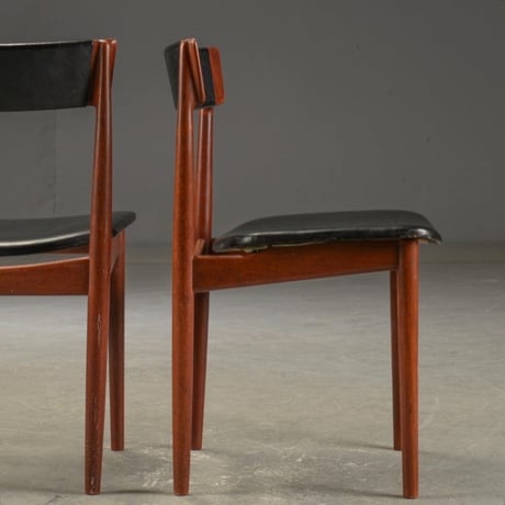 Model 39 Dining chair Teak  and Leather  By Rosengren Hansen Set of 2/ ブラックフライデーSALE 好評につき12/3迄