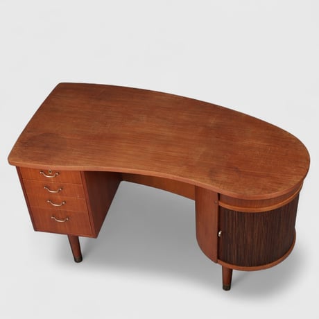 【Vintage】Model 54 Kidiny Desk Teak  By Kai Kristiansen (5)