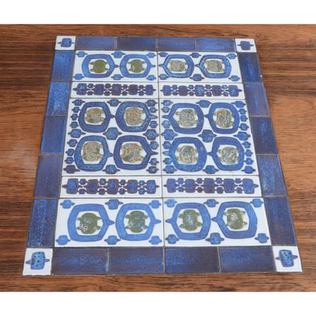 "Tenera" Bule Tile Top Coffee Table 170x60 Rosewood