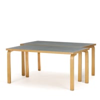 【Vintage】Artek（アルテック）/ 81A Dining TABLE（ダイニングテーブル）｜Alvar Aaltoリノリウムグレー