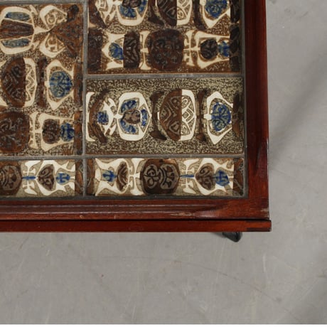 “Baca" Tile top tray  tea trolley マホガニー