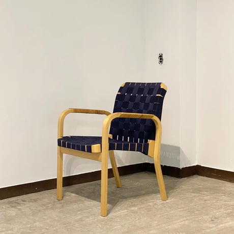 【Vintage】Artek（アルテック）/ Model 45 Armchair（アームチェア）｜Alvar Aalto ネイビー#