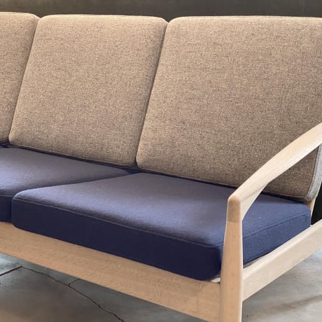 【受注生産品】Paper Knife Sofa 3P | Oak Soap Finish × Hallingdal 65 Two-Tone