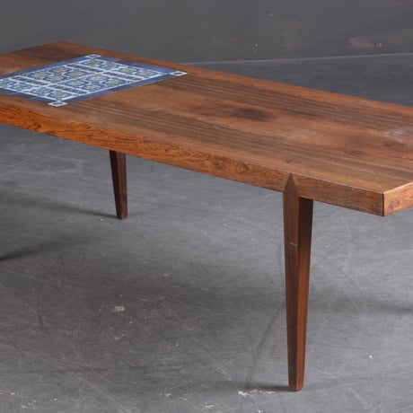 "Tenera" Bule Tile Top Coffee Table 170x60 Rosewood