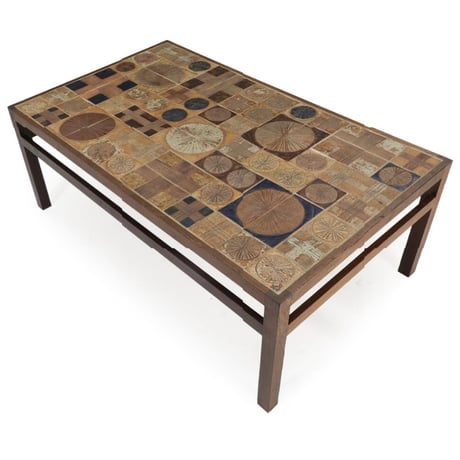 【Vintage】Tue Poulsen & Erik Wortz Coffee Table / Willy Beck  134x80