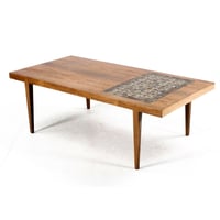 Vintage】タイルトップ コーヒーテーブル（Lサイズ） — Royal Copenhagen "BACA" (by Nils Thorsson) × Haslev Møbler