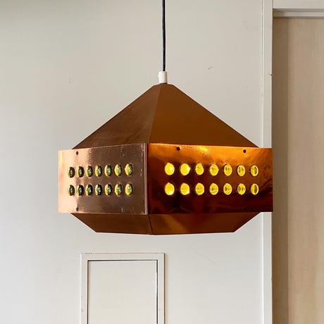 【Vintage】Copper Square Pendant Lamp｜Hans-Agne Jakobsson