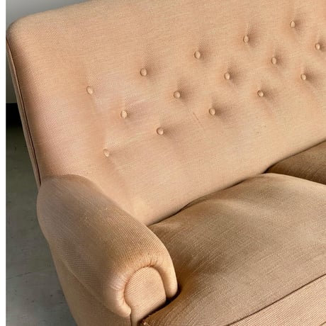 【Vintage】"Hammakväll" 3-seater Sofa (Double Cushion) — Designed by Carl Malmsten for O.H. Sjögren —