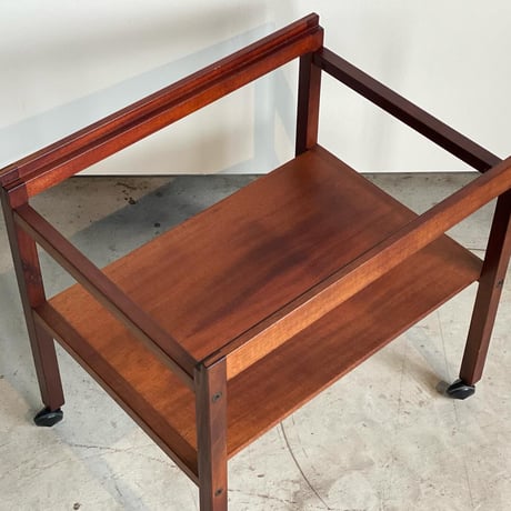 “Baca" Tile top tray  tea trolley マホガニー