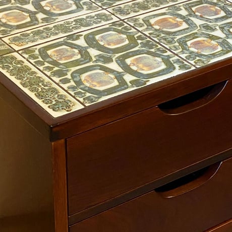 “Tenera" Tile top Drawer Console Rosewood